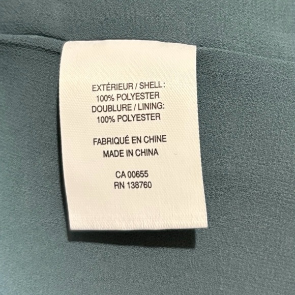 NWOT, Reitmans, Flowy Plus Size Blouse XXL Aqua Polka Dot - Picture 7 of 9